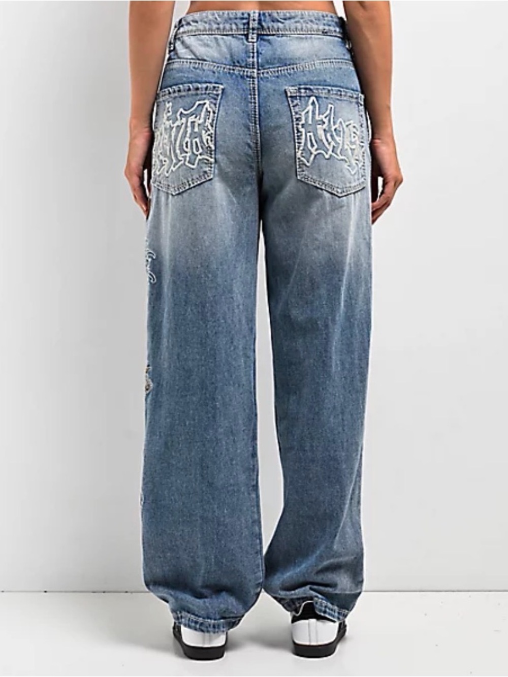 Ninth Hall Idle Embroidered Jeans Womens 16 - Picture 2 of 11